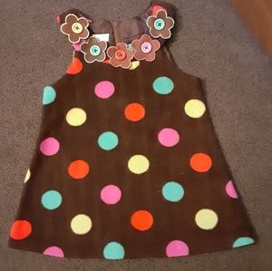 Bonnie Jean Brown Polka Dotted Dress little Girls